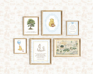 Classic Winnie the Pooh Boy Nursery Prints