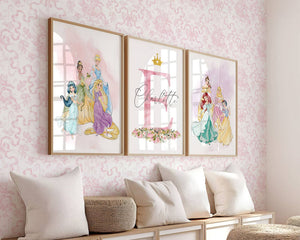 Personalized Princess Wall Art Prints