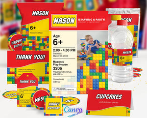 LEGO Birthday Invitation