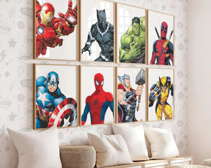 Superhero Wall Art Prints