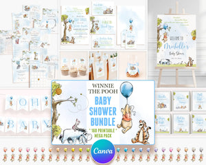 Winnie the Pooh Baby Shower Boy Bundle